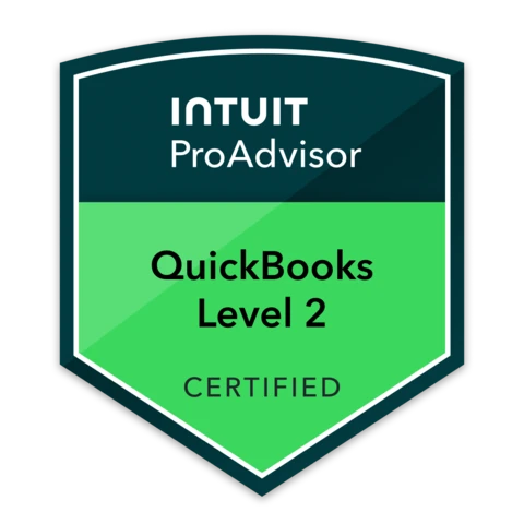 Intuit QuickBooks Certification Level 2 badge